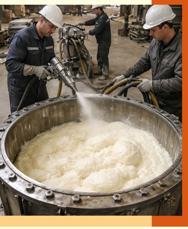 Заливка ППУ в емкости в Дубне от 7402 руб. — утепление емкости под ключ | ТепломастерДбн