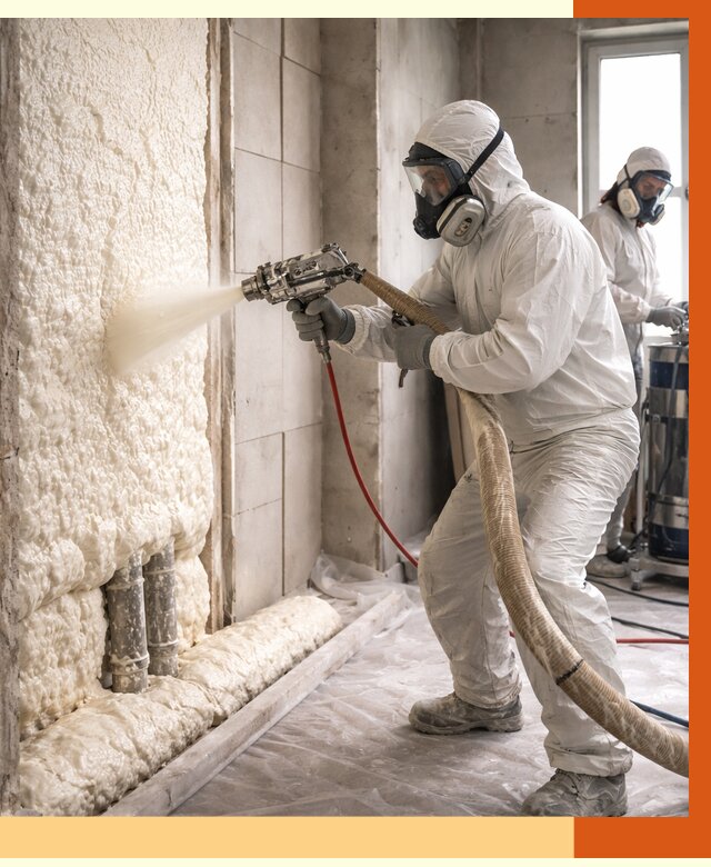 Напыление пенополиуретана в Дубне от 7657 руб./м2 — услуги и монтаж ППУ | ТепломастерДбн