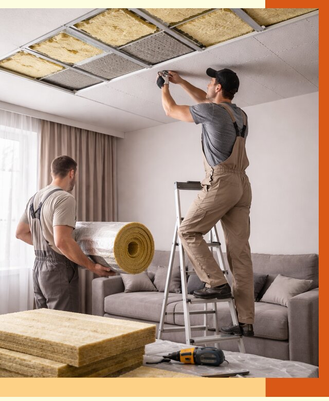 Шумоизоляция потолка в Дубне от 2297 руб. под ключ | Профессионально — ТепломастерДбн