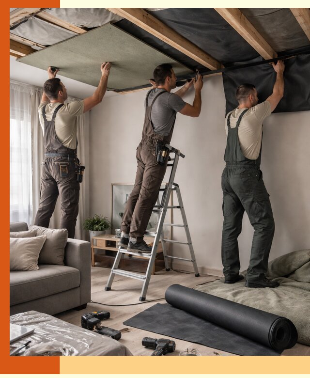 Шумоизоляция потолка в Дубне — профессиональное устранение шумов