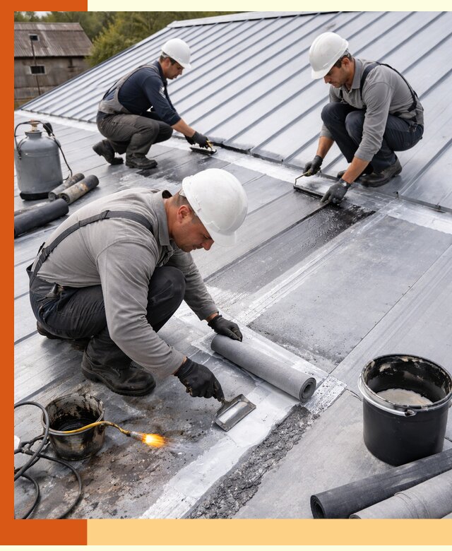 Гидроизоляция металлической кровли с гарантией в Дубне