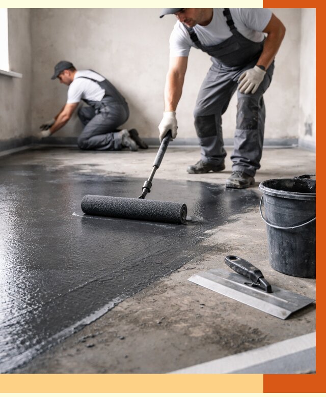 Профессиональная гидроизоляция пола в Дубне от 8678 руб. под ключ | ТепломастерДбн