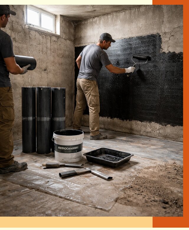 Гидроизоляция подвала в Дубне от 3573 руб. под ключ | Профессионально — ТепломастерДбн