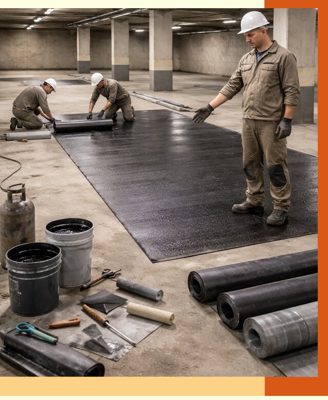 Гидроизоляция паркинга в Дубне от 1225 руб/м² — профессиональная защита | ТепломастерДбн