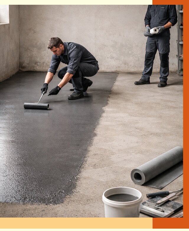 Гидроизоляция гаражного пола в Дубне от 3573 руб./м² — ТепломастерДбн профессионально