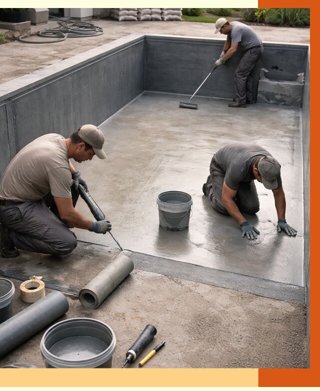 Профессиональная гидроизоляция бассейна в Дубне от 6636 руб. за м2 | ТепломастерДбн