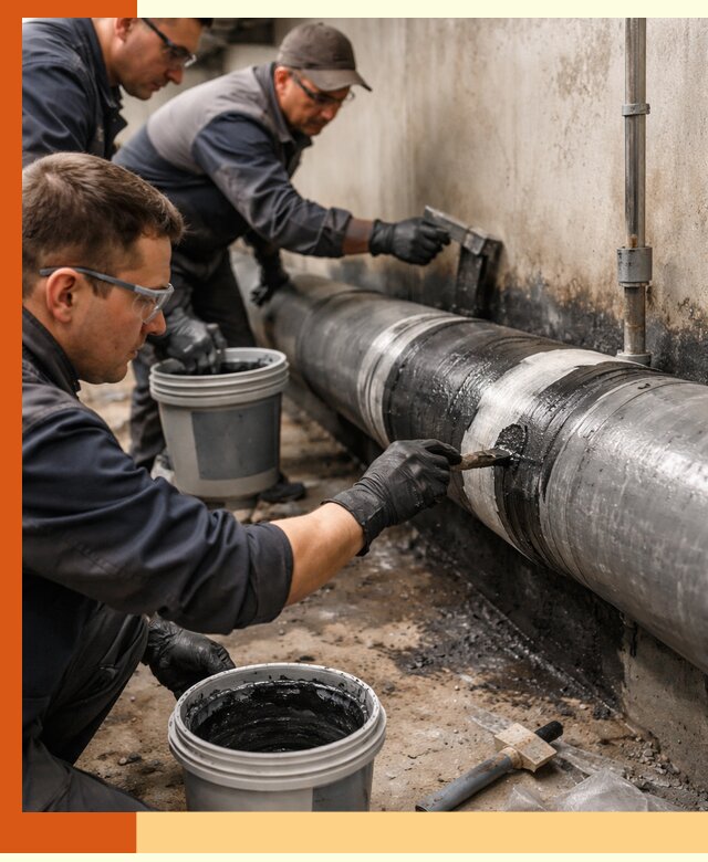 Гидроизоляция труб в Дубне — защита и герметизация коммуникаций