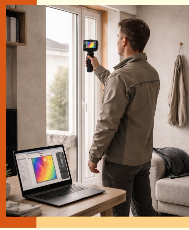 Тепловизионное обследование квартиры в Дубне для поиска утечек тепла