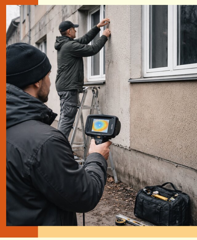 Тепловизионное обследование фасада в Дубне для выявления дефектов