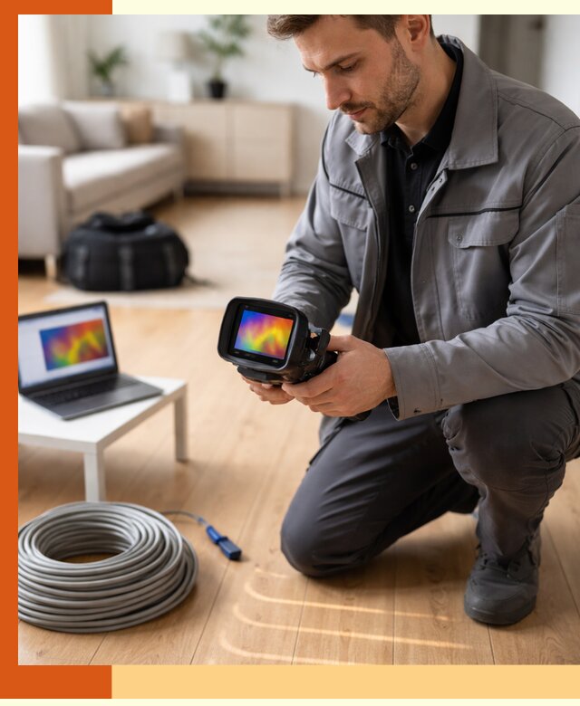 Тепловизионное обследование тёплого пола в Дубне для точной диагностики