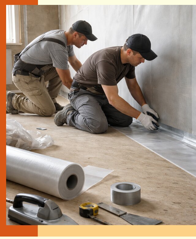 Монтаж пароизоляции для дома и помещений в Дубне