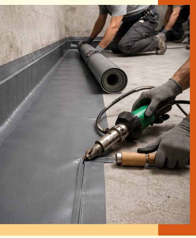 Монтаж гидроизоляционной мембраны в Дубне от 1016 руб/м2 | ТепломастерДбн